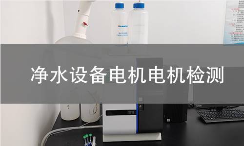凈水設(shè)備電機(jī)檢測