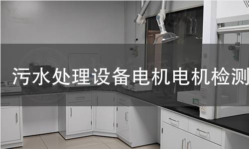 污水處理設(shè)備電機(jī)檢測