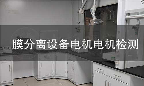 膜分離設(shè)備電機檢測